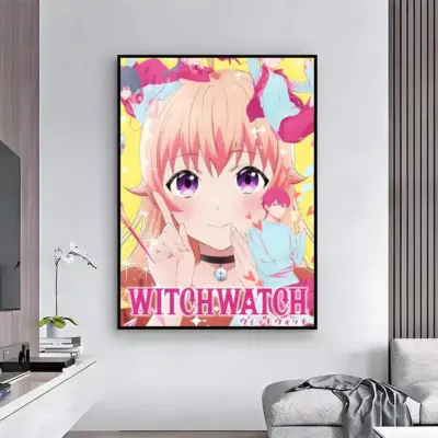 Witch Watch Retro Illustration Wall Art